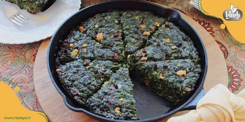 کوکو سبزی با سبزی خشک