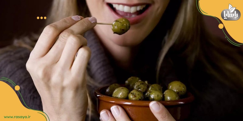 Different types of olives