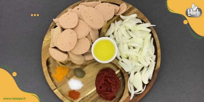 مواد لازم برای تهیه سوسیس بندری