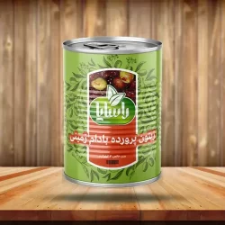 زیتون پرورده بادام زمینی حلب 4کیلویی گرد | خرید زیتون پرورده بادام زمینی حلب گرد